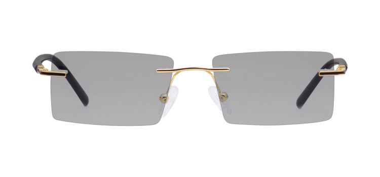 Rimless Rectangle 2 Gold Large