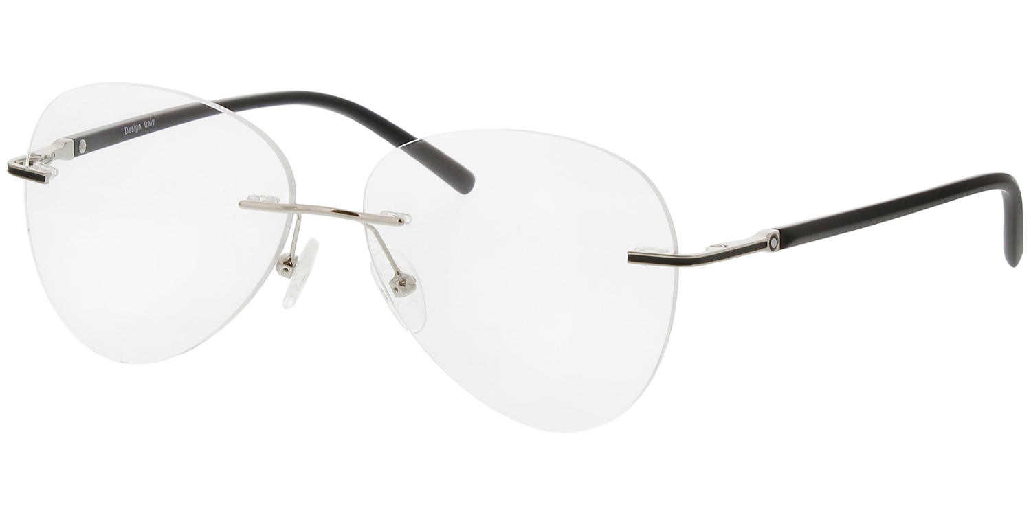 Rimless Aviator Eyeglasses by