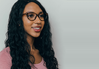 woman wearing eyeglasses