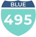 Blue 495 logo