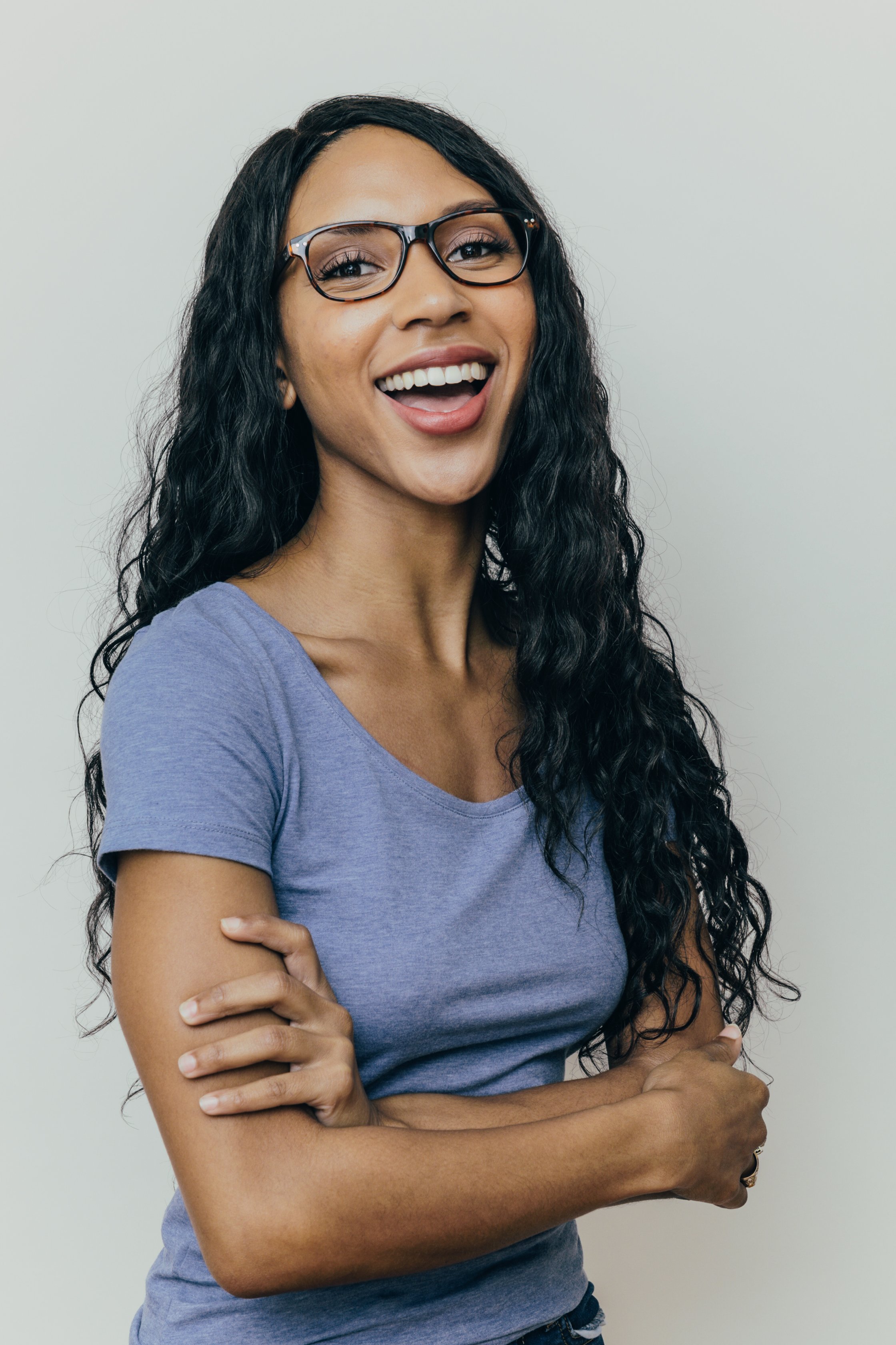 First model wearing Speonk frames